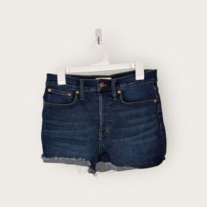 Madewell High Rise Denim Shorts Dark Wash Size 28